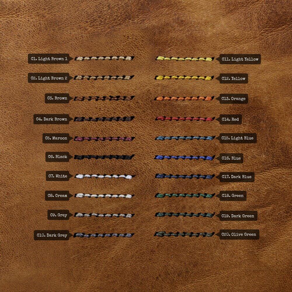 Leather Bund Pad, Vintage 401 | Thread Color Chart | Cozy Handmade