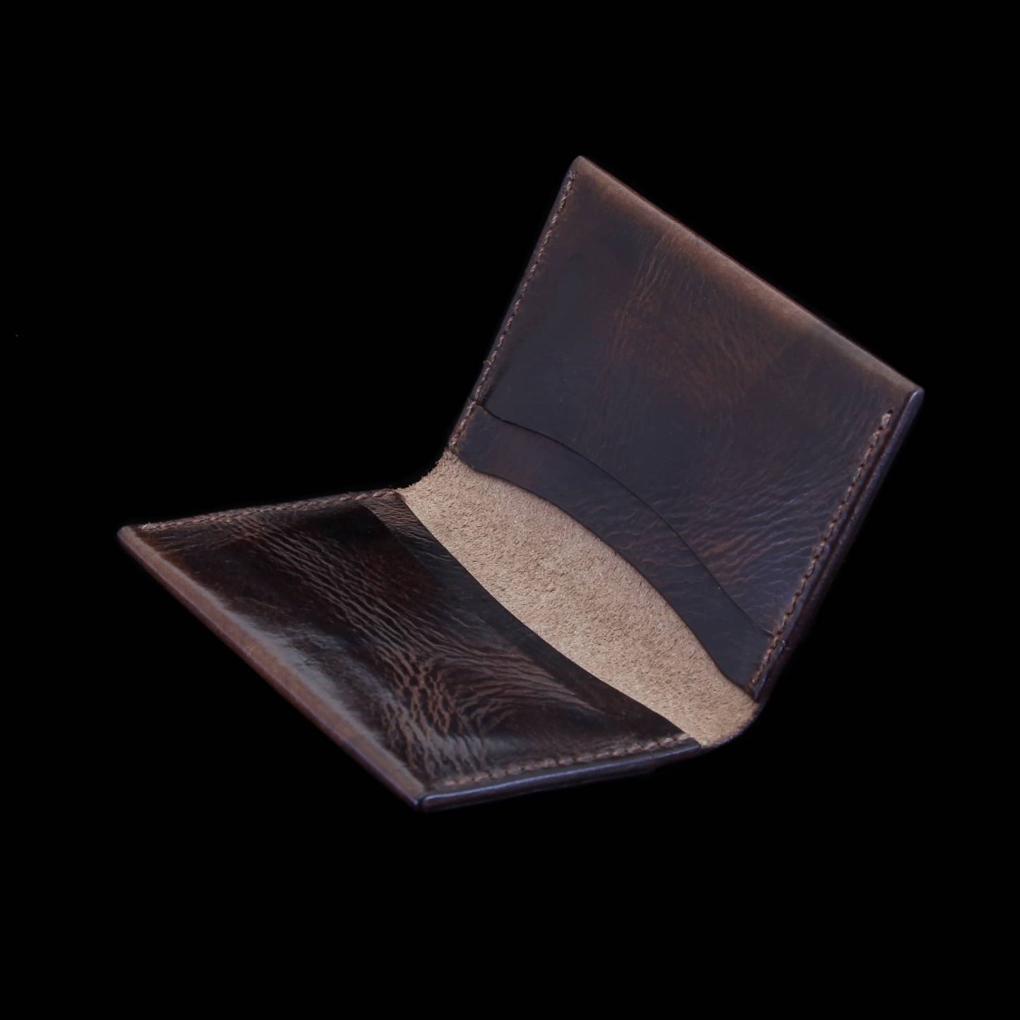 Leather Card Wallet, Military 103 | Minimalist | Cozy Handmade