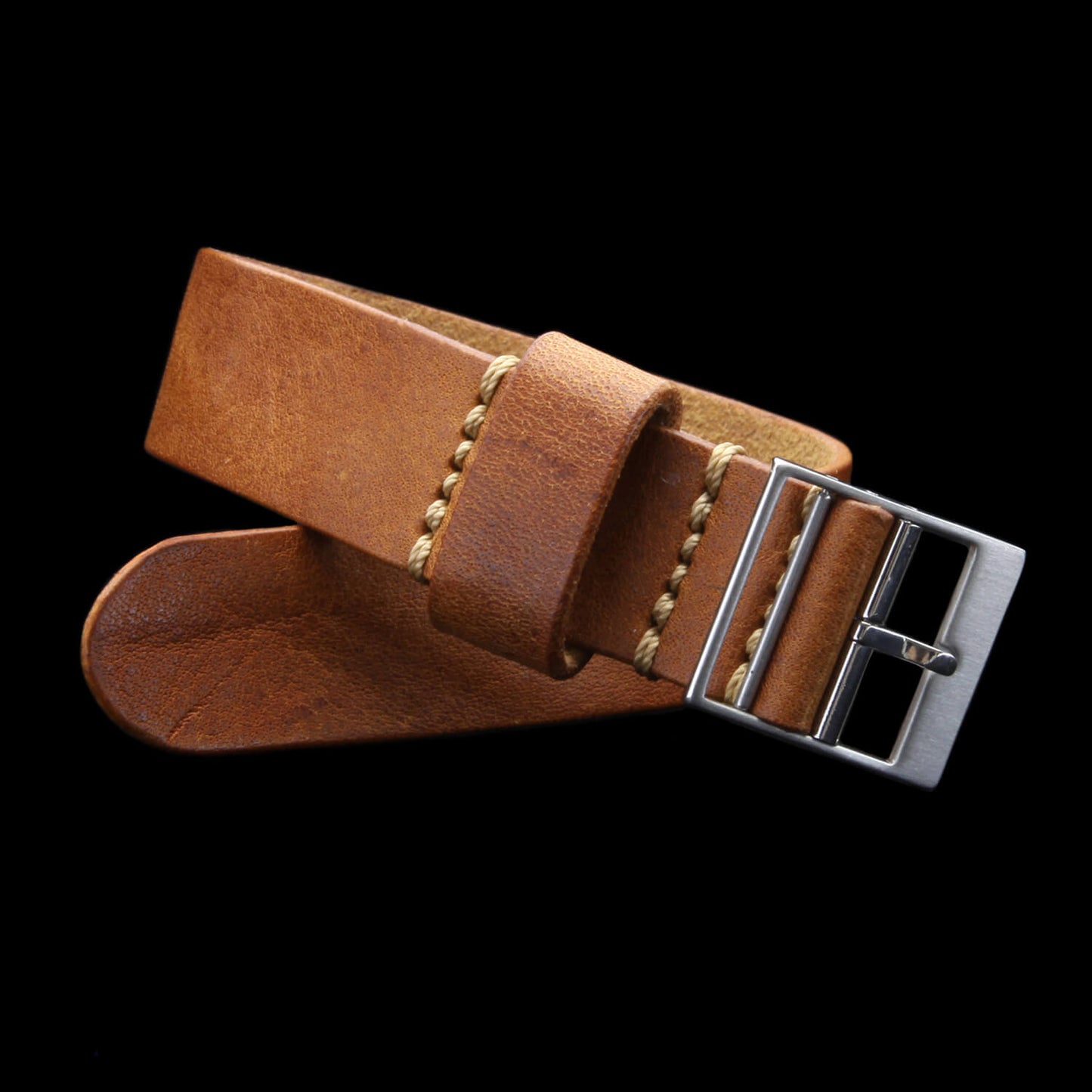 Leather Watch Strap, Classic RAF II Vintage 402 | Ladder Buckle | Full Grain Italian Vegetable-Tanned Leather | Cozy Handmade